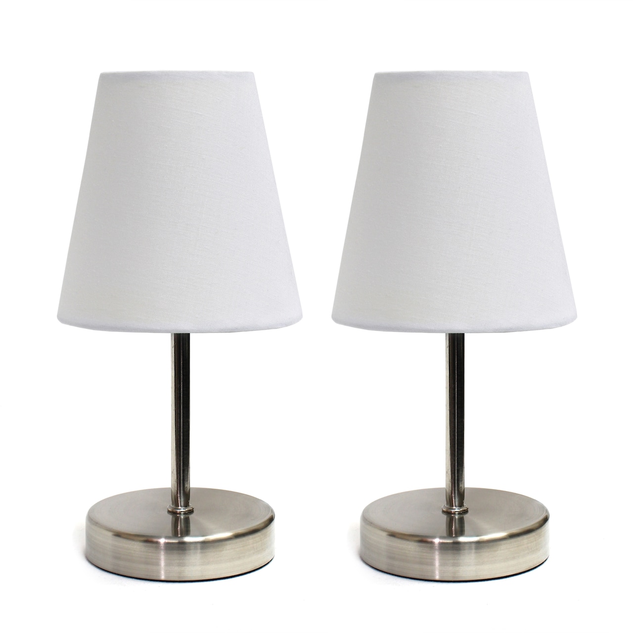 Simple Designs Sand Nickel Mini Basic Table Lamp